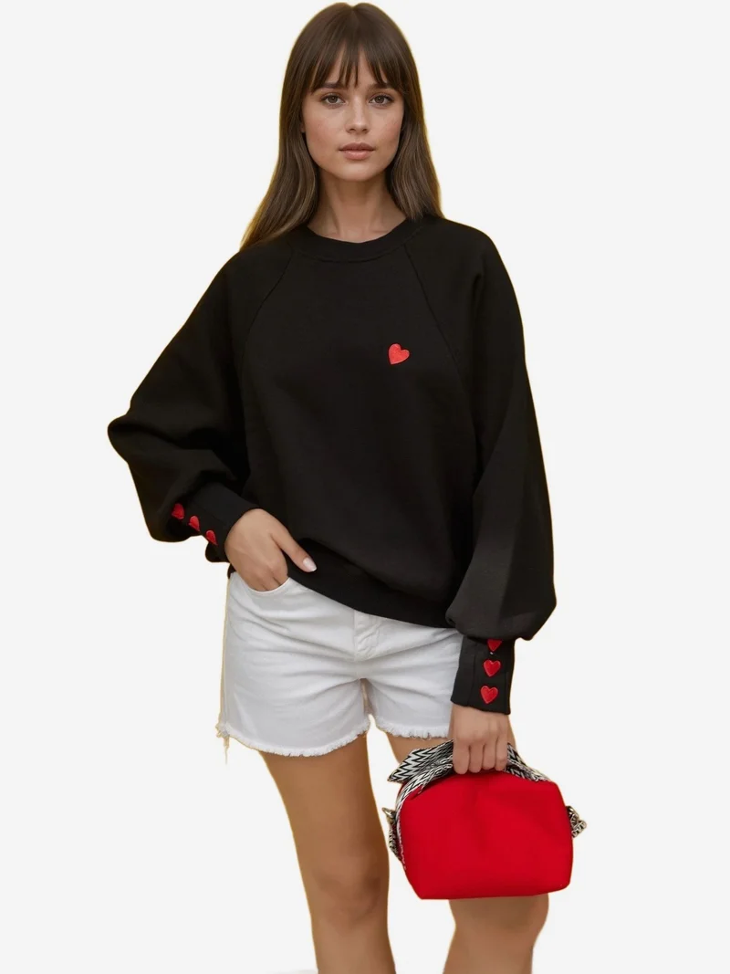 HICCUP Embroidered Cotton Sweatshirt