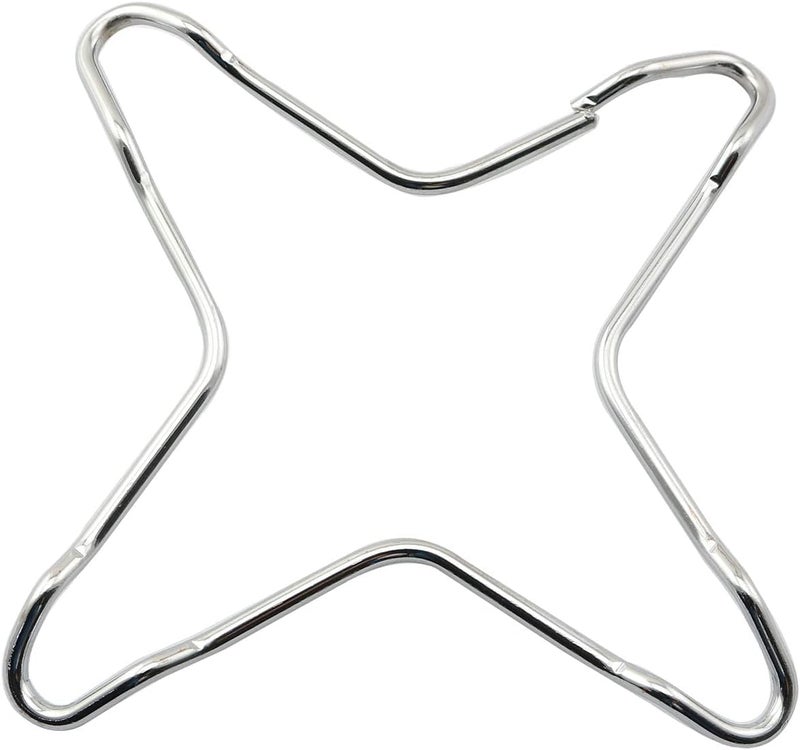 ديروفان حلقة موقد غاز من الفولاذ المقاوم للصدأ من ديروفان - حامل مقلاة مقاس 14 × 14 سم لأواني الطهي وأواني الحليب وآلات صنع القهوة - دعامة رف موقد غاز عالمية لسطح موقد المطبخ - Image 1