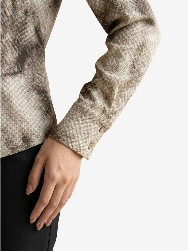 My Fashion Multicolor MY FASHION Women’s Abstract Velvet Woven Shirt for Women | Best Price UAE