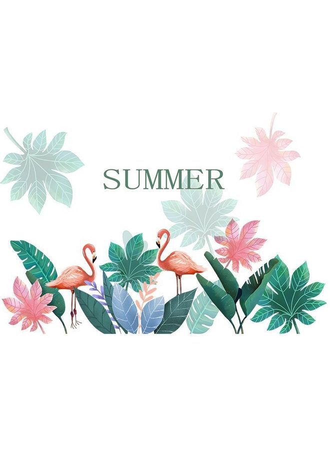 NIBEMINENT Flamingo Wall Sticker Green - Image 1