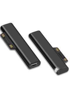 Surface Connect to USB C Charging Connector Compatible for Microsoft Surface Pro 7 6 5 4 3 Go 1 2 Surface Laptop 4 3 2 1 Works with 45W 15V3A USBC Power Supply and 3A USB-C Cable 2 Pcs
