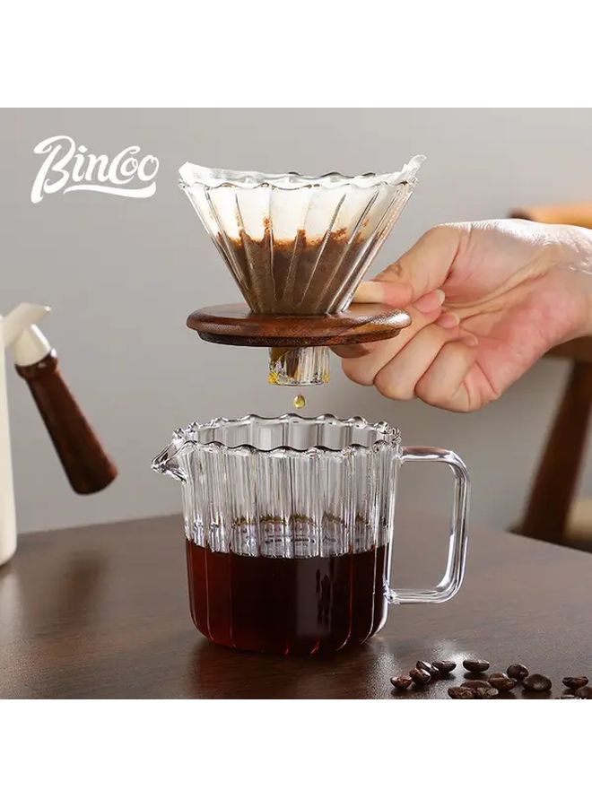 Bincoo 3 قطع في 1 مجموعة مرشح تخمير القهوة اليدوي مع رأس التقطير الزجاجي للمنزل والمكتب والتخييم - Image 5