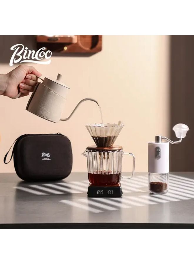 Bincoo 3 قطع في 1 مجموعة مرشح تخمير القهوة اليدوي مع رأس التقطير الزجاجي للمنزل والمكتب والتخييم - Image 3