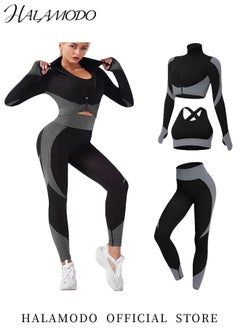 Women's Workout Set of 1pc Crop Top & 1pc Legging & 1pc Stretch Sports Bra Sportswear Gym Workout Outfits Active Wear High Waist Tummy Control Sweatpants Fitness Sports & Running & Yoga - pzsku/Z5E282F38E6AF767EB43AZ/45/_/1732946149/7d5fa9ec-1ed1-414f-91bb-ef0aec2e7a5b