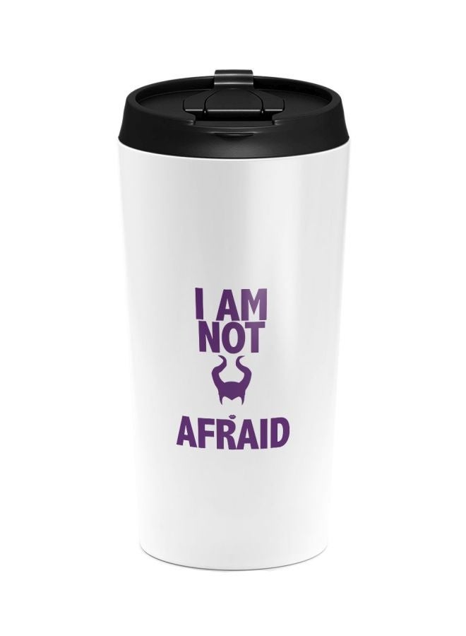 LIT Not Afraid Maleficent Quote Printed Tumbler With Lid - Image 1