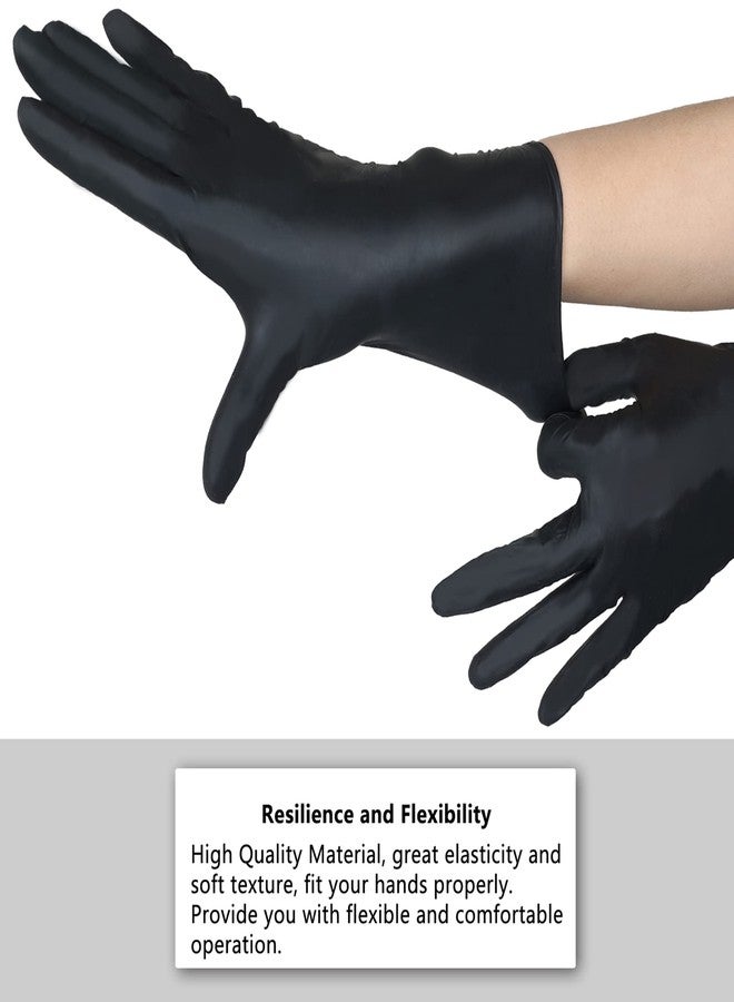 akgk Nitrile Gloves, 100 Pcs Disposable Black Nitrile Gloves Large, Cleaning Gloves for Cooking, Household & More, Powder-Free, Latex-Free - Image 3