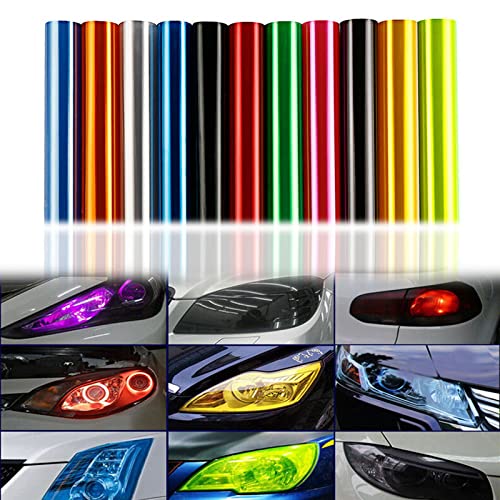 MARLBSTON 12” X 48” Red Tint Vinyl Wrap Film Roll for Car Headlight, Taillight, Fog Lights with Squeegee + Cutter（Red） - Image 4