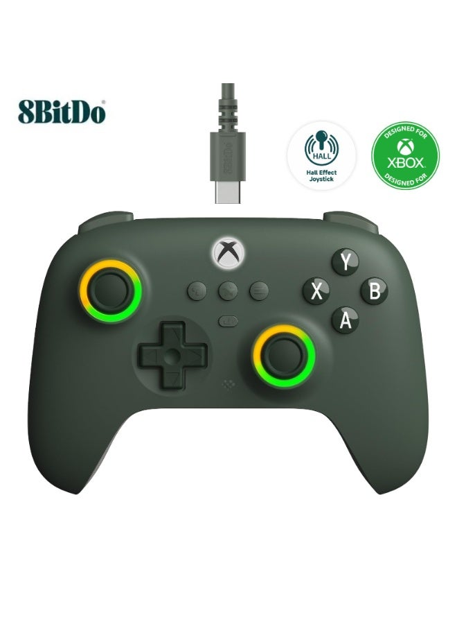 8Bitdo Ultimate C Wired Game Controller for Xbox Series X/S Xbox One with RGB Lighting Hall Effect Joysticks for Windows 10/11 - Image 1