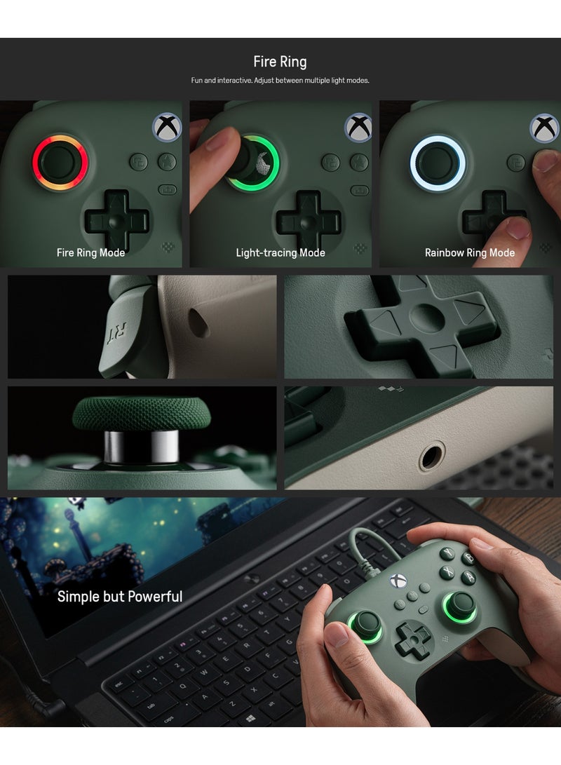 8Bitdo Ultimate C Wired Game Controller for Xbox Series X/S Xbox One with RGB Lighting Hall Effect Joysticks for Windows 10/11 - Image 5