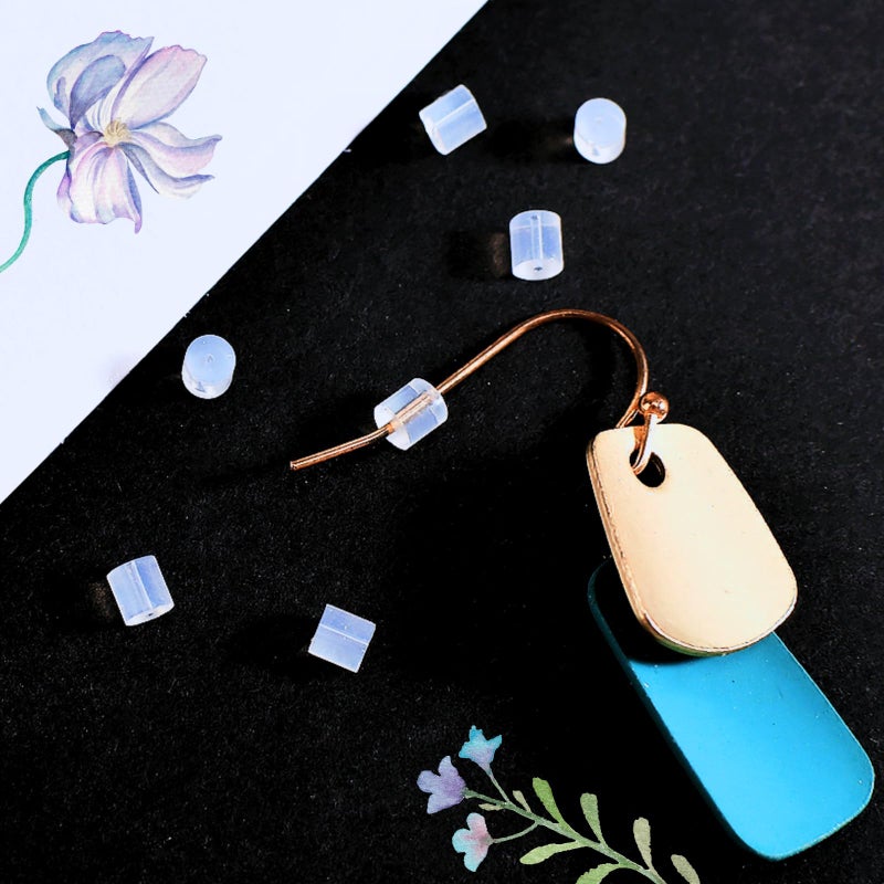 KASBEE Clear Earring Backs, 200PCS Plastic Earring Stoppers, Tube Earring Findings, Hypo-allergenic Jewelry Accessories - Image 4