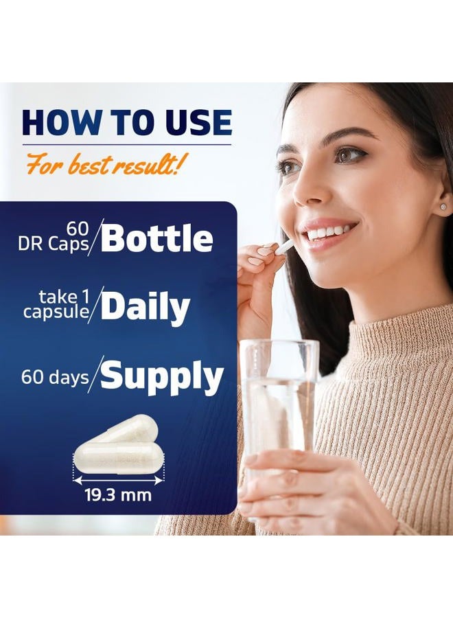 Vitamatic Lactobacillus Gasseri 12 billion per capsule DR 60 units Digestive support Made with prebiotics - Image 3