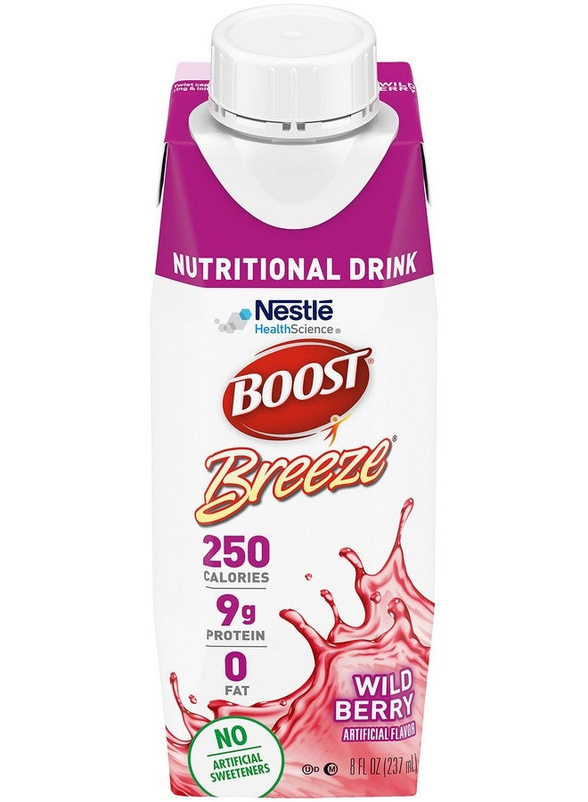 Boost Breeze Nutritional Drink Wildberry, 8 Fl Oz (Pack of 12) - Image 1