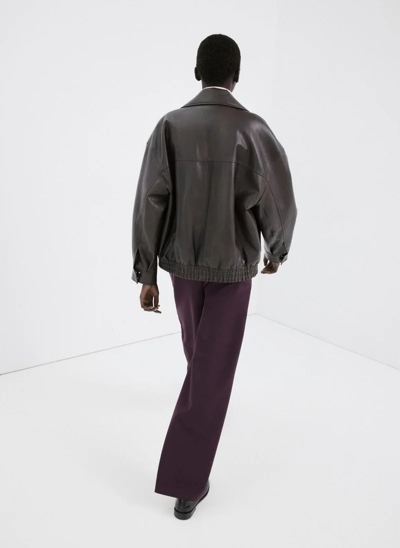 MANGO Combined striped trousers