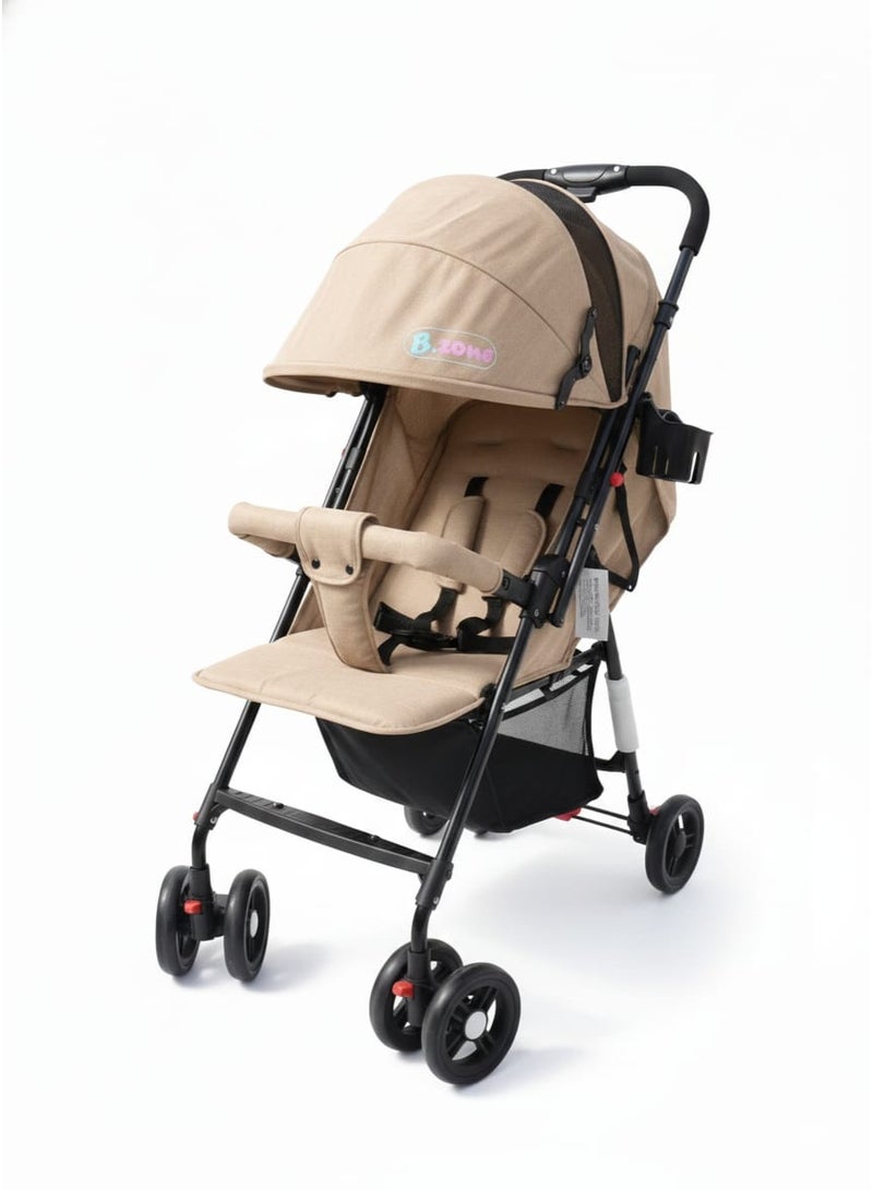 NZONE STORE Baby Zone Stroller - Lightweight for mobility with front guardrail, wide canopy, and mesh ventilation window - Image 2