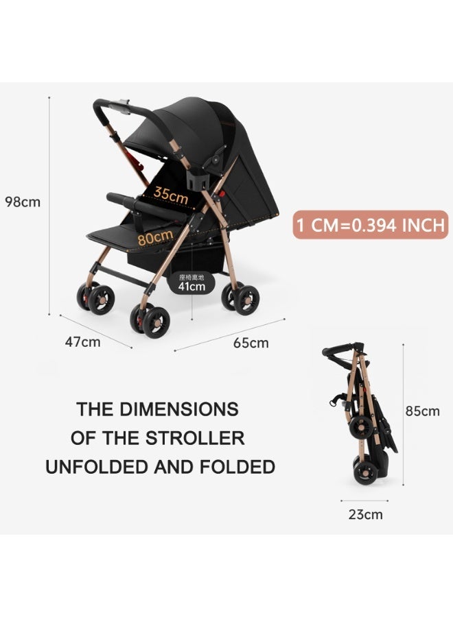 NZONE STORE Baby Zone Stroller - Lightweight for mobility with front guardrail, wide canopy, and mesh ventilation window - Image 3