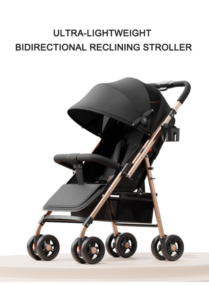 NZONE STORE Baby Zone Stroller - Lightweight for mobility with front guardrail, wide canopy, and mesh ventilation window - Image 4