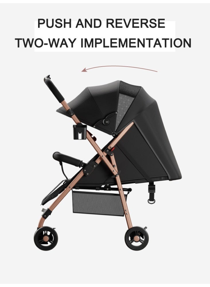 NZONE STORE Baby Zone Stroller - Lightweight for mobility with front guardrail, wide canopy, and mesh ventilation window - Image 5