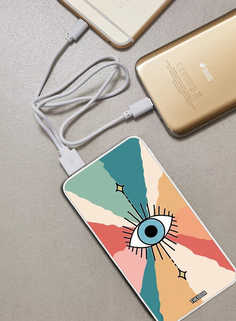 Theodor 10,000 mAh Super Fast Charging Ultra Compact Power Bank with Quick Charge & Power Delivery, Portable Charger For iPhone and Android Evil Eye 1 - Image 2