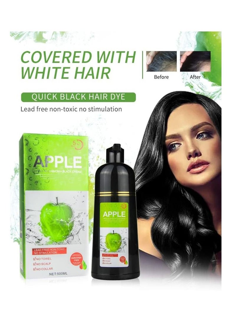MOKERU Apple Ammoneia Free Black Hair Dye Cream - Image 4