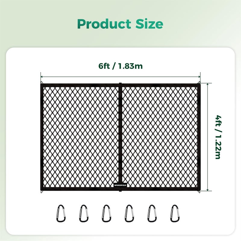 SPONDWILD Stretchable Cargo Net with Hooks - Adjustable Elastic Trunk & Truck Bed Storage Organizer for Cars, Trucks - Secures Light Loads Long lifespan - Image 2