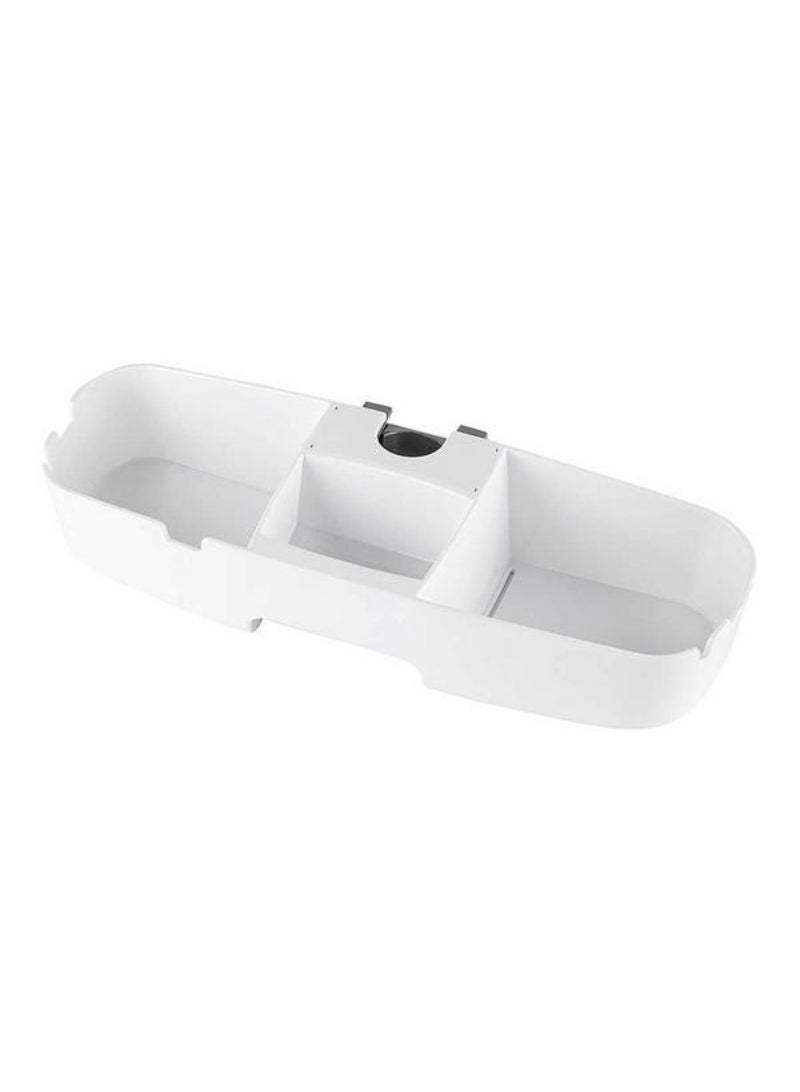 Primanova 3-Compartment Sleek Design Plastic Drippy Shower Basket White - Image 1
