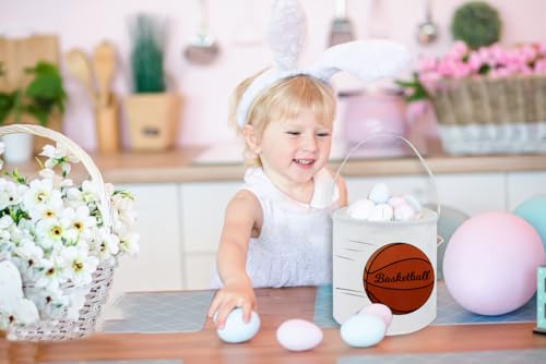 Essme Basketball BasketKids Easter Basket for Basketball DecorBoys BasketsEaster Gifts for Girls and BoysEaster Basket EmptyBasketball - Image 3