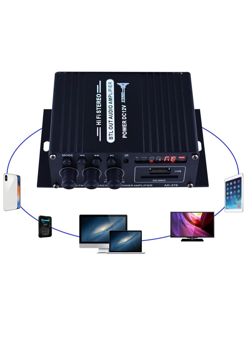 Mini Audio Power Amplifier Portable Sound Amplifier Speaker Amp for Car and Home - Image 3