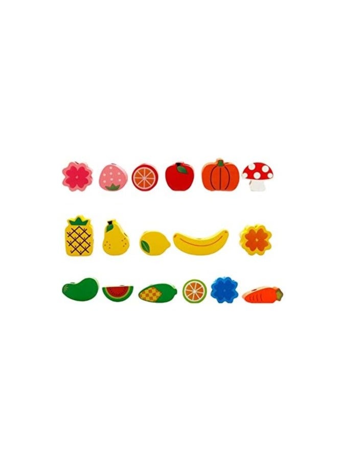 UKR Baby Early Development Intelligence Toys | Wooden Hedgehog Fruit Beads for Kids | Educational Learning Toys for Hand-Eye Coordination Skills Development - Image 4