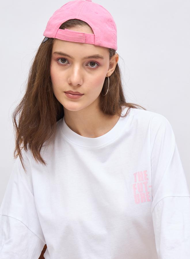 Styli Back Slogan Print Oversized T-Shirt - Image 4