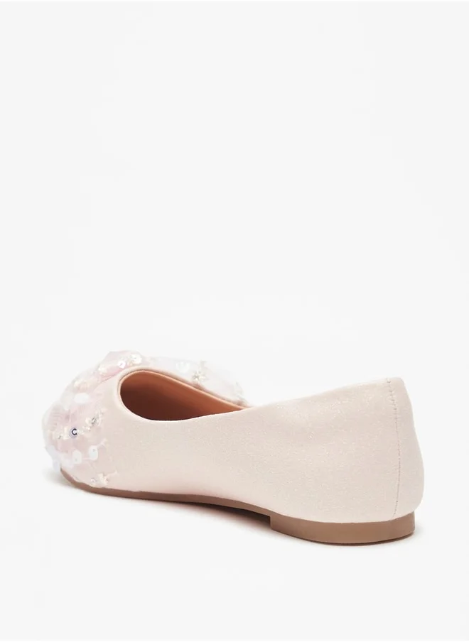 ميسي Girls Embellished Slip-On Ballerina Shoes