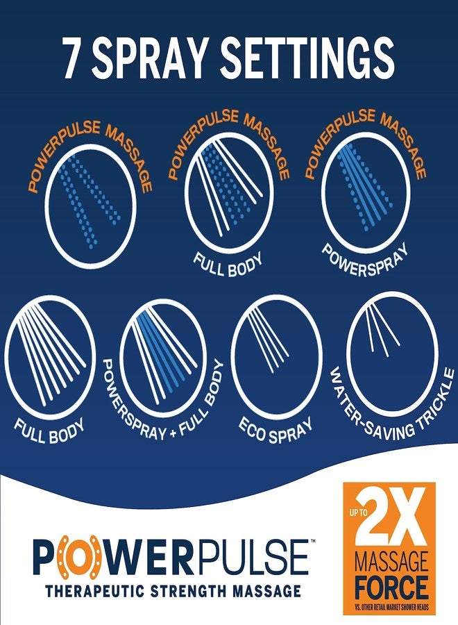 Waterpik Magnetic Dual Dock Adjustable Height Hand Held Shower Head With 5-Foot Metal Hose and PowerPulse Shower Massage, Brushed Nickel QMK-759ME - Image 5