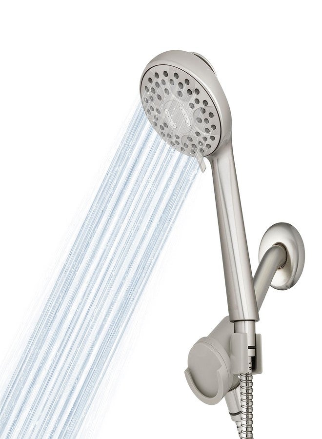 Waterpik Magnetic Dual Dock Adjustable Height Hand Held Shower Head With 5-Foot Metal Hose and PowerPulse Shower Massage, Brushed Nickel QMK-759ME - Image 1