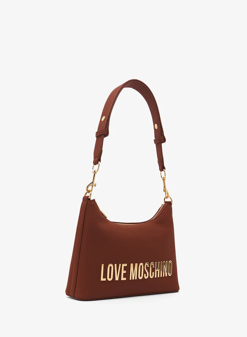 Love Moschino logo top handle zip through sholder bag