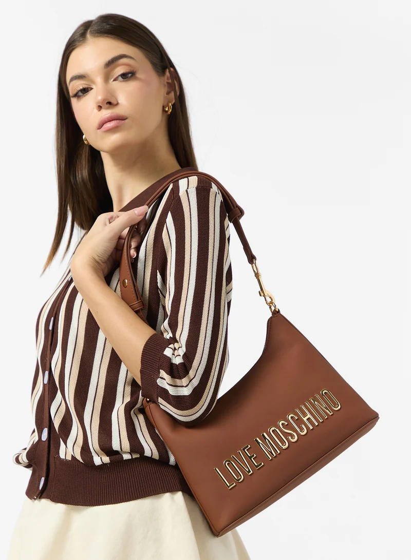 Love Moschino Logo top handle zip through shoulder bag