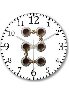 Print Shop Tabula Rasa Simple Robe Wall Clock Curved Real Glass
