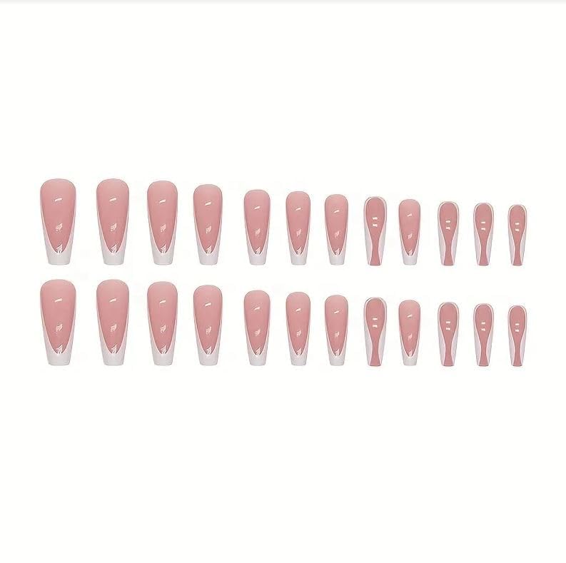 ZOONA ZOONA 24PCS Everlasting French Nails Artificial Nails Art Set Lightweight Long Lasting Easy To Use Quick Fix For Festivals Special Occasions 0W1163 - Image 3