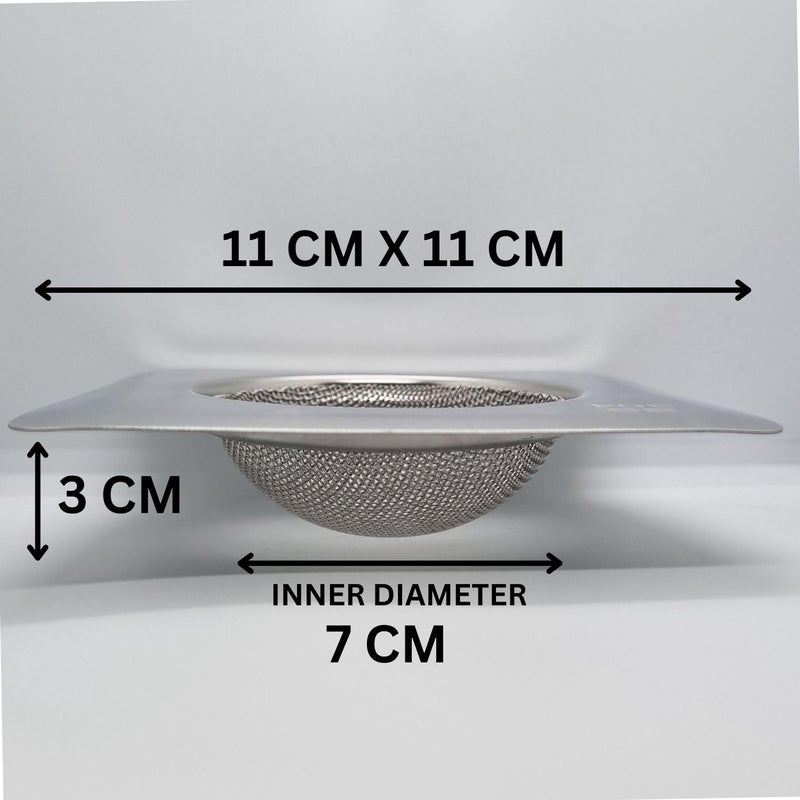 HIKIN SUPERMARKET™ 2025 Upgrade Square Stainless Steel Kitchen Strainer 11 CM Sink Jali, Drain Filter, Anti Clogging Mesh Hair Catcher Drain Cover (ONLY for Square Sink) - Image 5