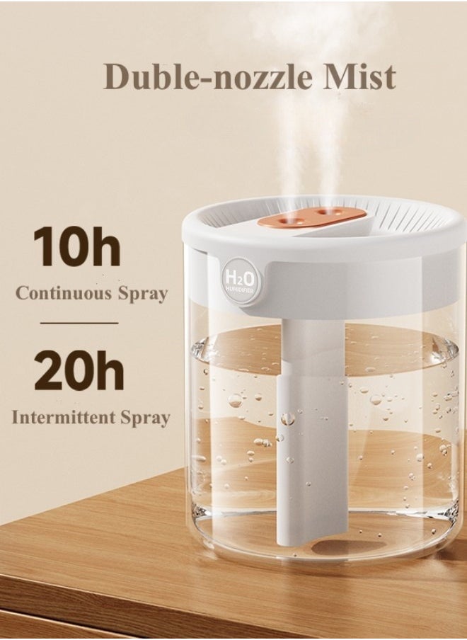 2L Air Humidifier，Cool Mist Humidifier  3 adjustment modes Humidifier with Night Light Function, lasts 20hs