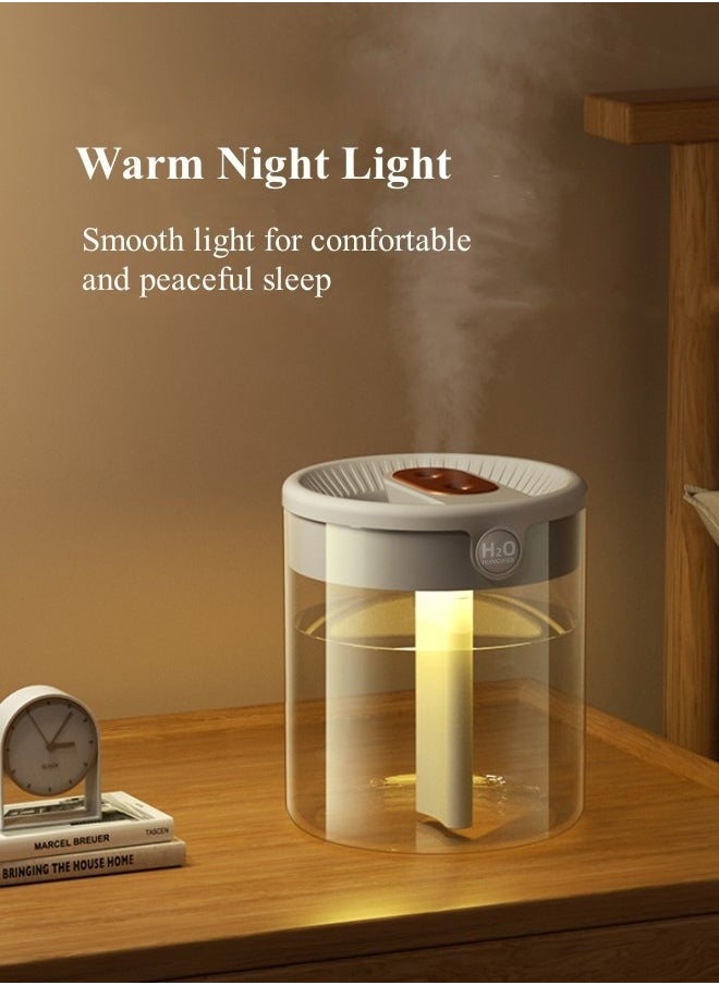 2L Air Humidifier，Cool Mist Humidifier  3 adjustment modes Humidifier with Night Light Function, lasts 20hs