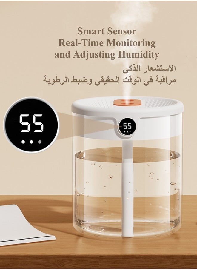 Perfin 2L Air Humidifier with humidity display，Cool Mist Humidifier  3 adjustment modes Humidifier with Night Light Function, lasts 20hs  - Image 5