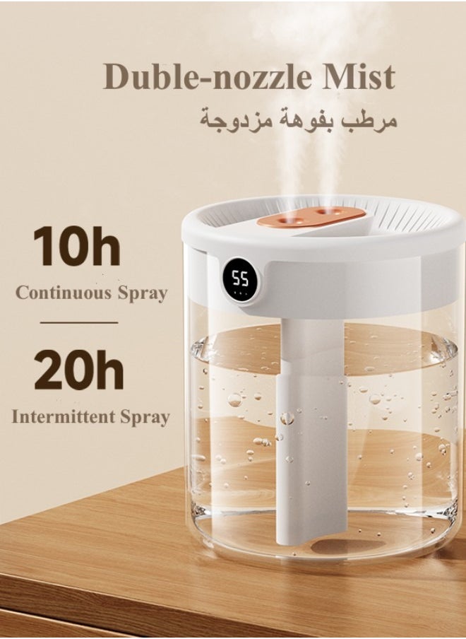 Perfin 2L Air Humidifier with humidity display，Cool Mist Humidifier  3 adjustment modes Humidifier with Night Light Function, lasts 20hs  - Image 3