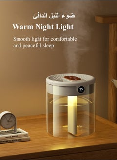 2L Air Humidifier with humidity display，Cool Mist Humidifier  3 adjustment modes Humidifier with Night Light Function, lasts 20hs - pzsku/Z5E292BF210AAA0C8CF1CZ/45/_/1695200361/7c1bb92a-68d8-4448-b166-934fc0741268