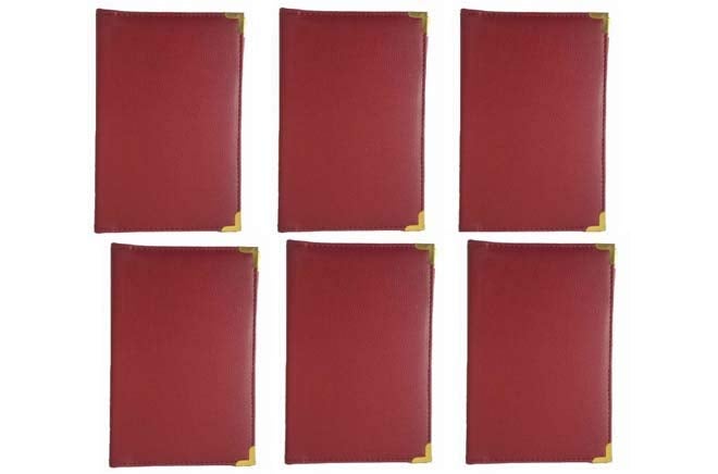 GREESHMA Bill Folder for Hotel and Restaurant with Credit Card Slot Receipt Pocket for Hotel and Restaurant, Guest Check Folder (Set of 6) - Image 1