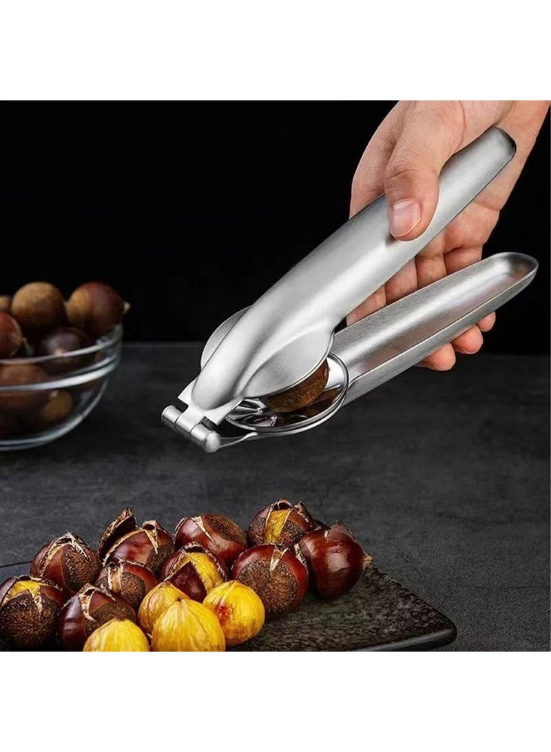 1 Pcs Stainless Steel Chestnut Clip Peeler Nut Cracker Pecan Walnut Plier Opener 304 Stainless Steel Kitchen Tools Cutter,Nut Cracker Sheller Walnut Pliers - Image 4