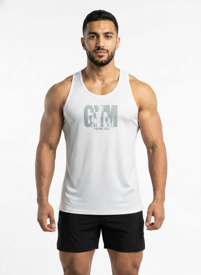 بريما إيس رجالي Tank Top عشاق الجيم White - Image 1