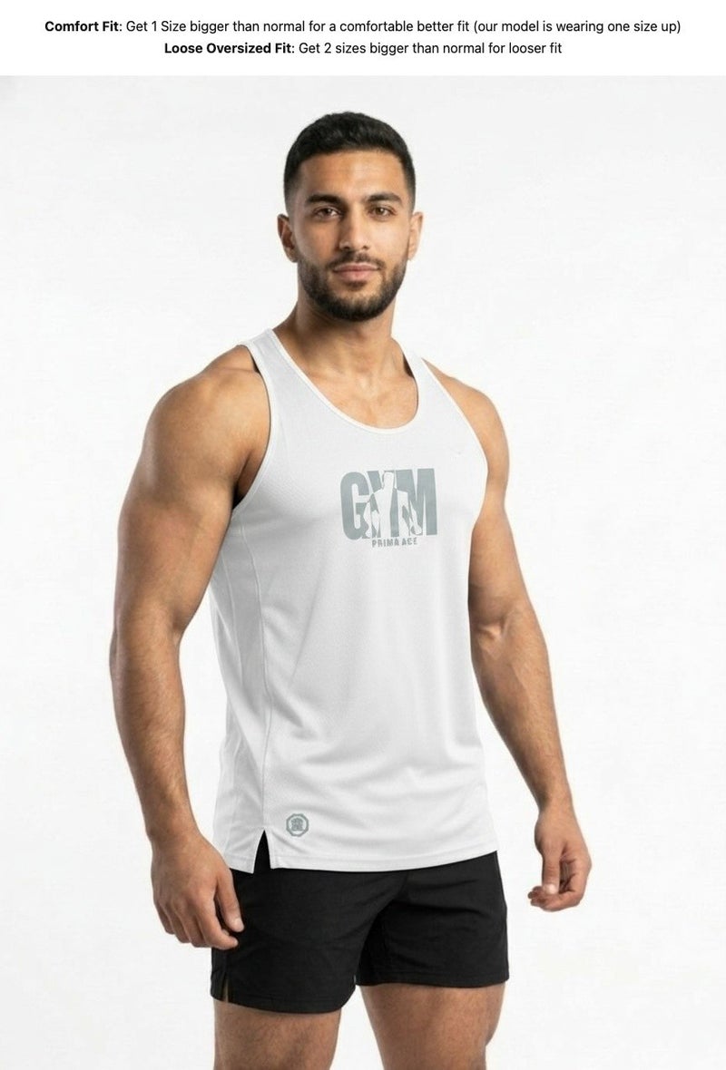 بريما إيس رجالي Tank Top عشاق الجيم White - Image 3
