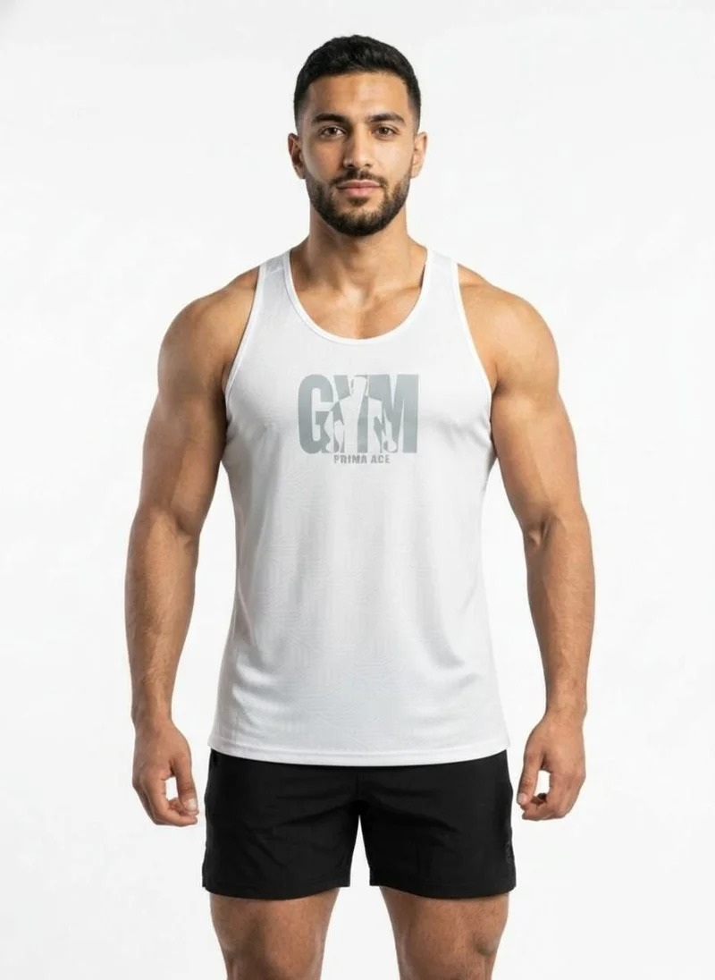 بريما إيس رجالي Tank Top عشاق الجيم White