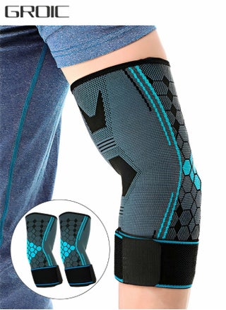 1 Pair Elbow Brace with Strap, Elbow Compression Sleeve, With Adjustable Strap for Weightlifting, Arthritis, Workouts, Reduce Joint Pain During Fitness Activity (Large) - pzsku/Z5E29733068FDDC945859Z/45/1746438277/fda144ef-1429-413d-b307-45e9be0085c9
