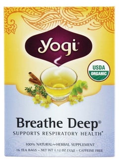 YOGI Tea Breathe Deep Herbal Tea 1.12 Ounces  - Image 1