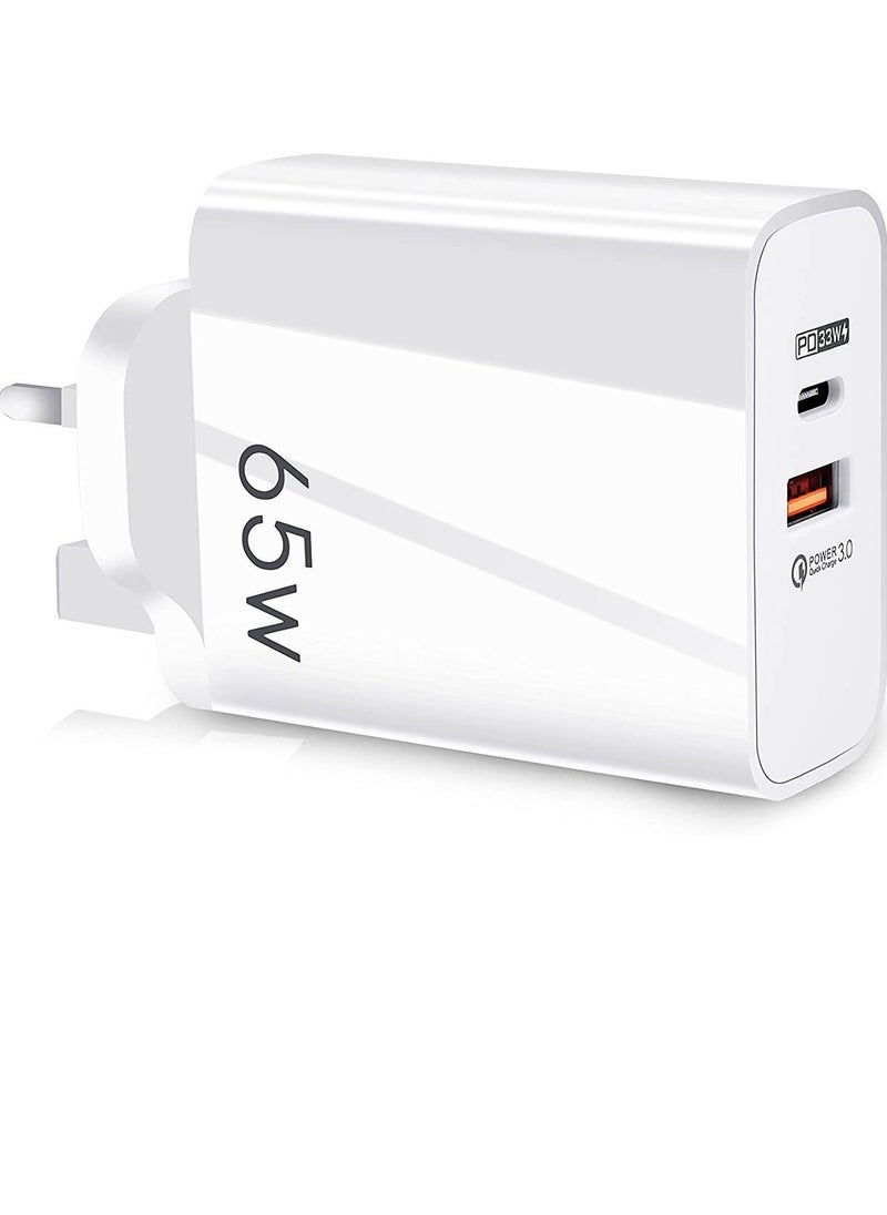 Gravity USB C Plug,Charger Type C 65W USB C Fast iphone Charger,PD3.0 Type C Super Fast Charger Wall Plug,Dual Port USB Plug Charger for iPhone, Cell Phones, Mobile Power Bank,iPad,Tablets, Headphones,etc - Image 4